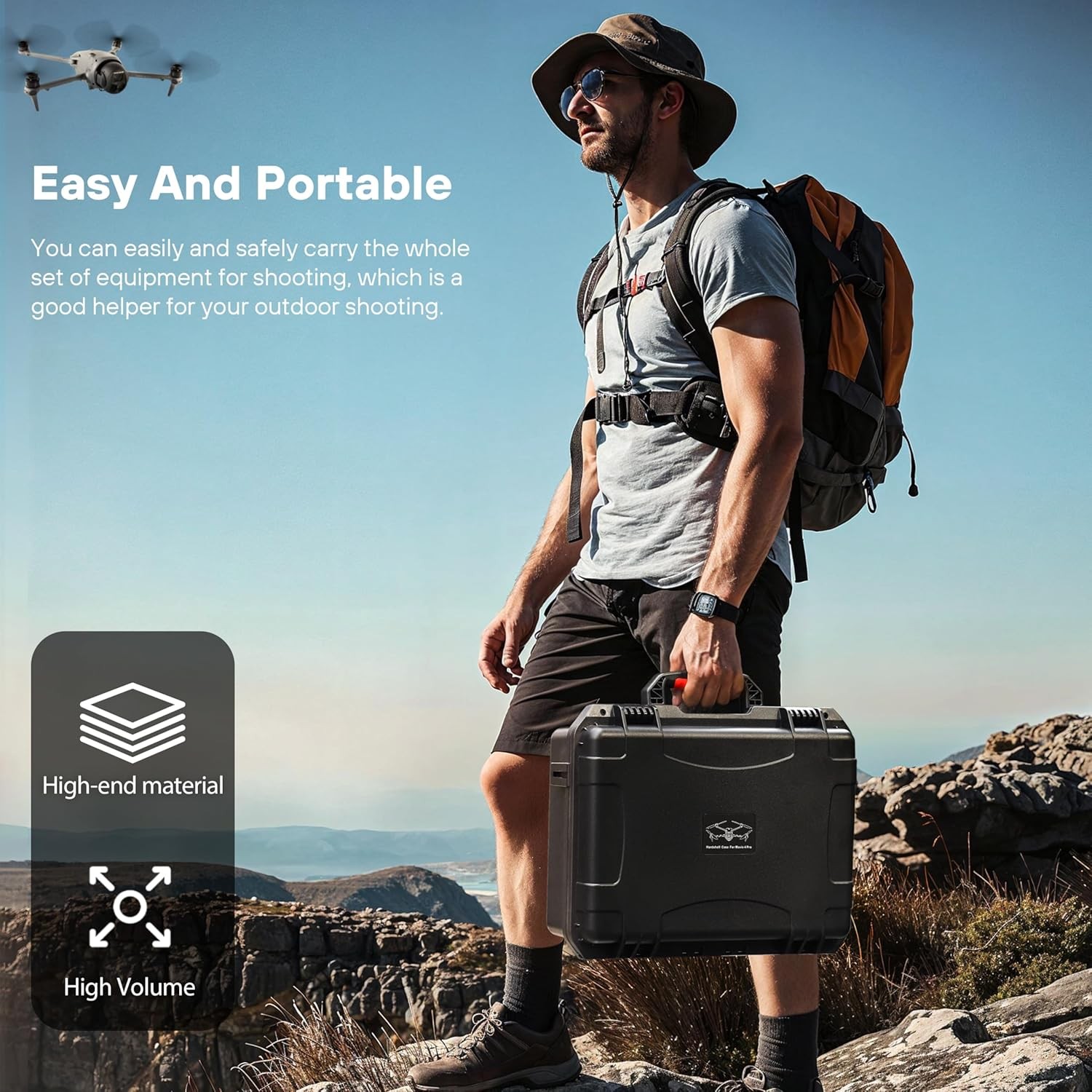Waterproof Hard Carrying Case for DJI Mavic 4 Pro Drone Combo Fly More Combo