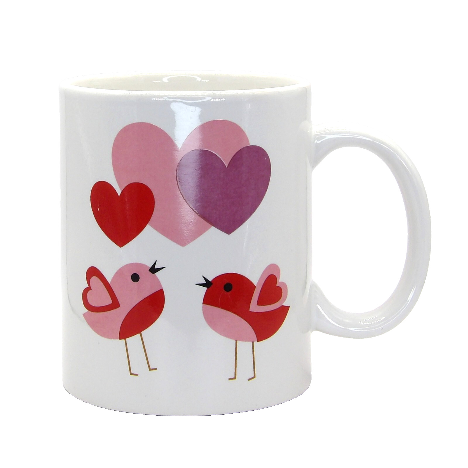 Just for You by Megatoys Valentine's Day Birds and Hearts 10 oz Capacity.
