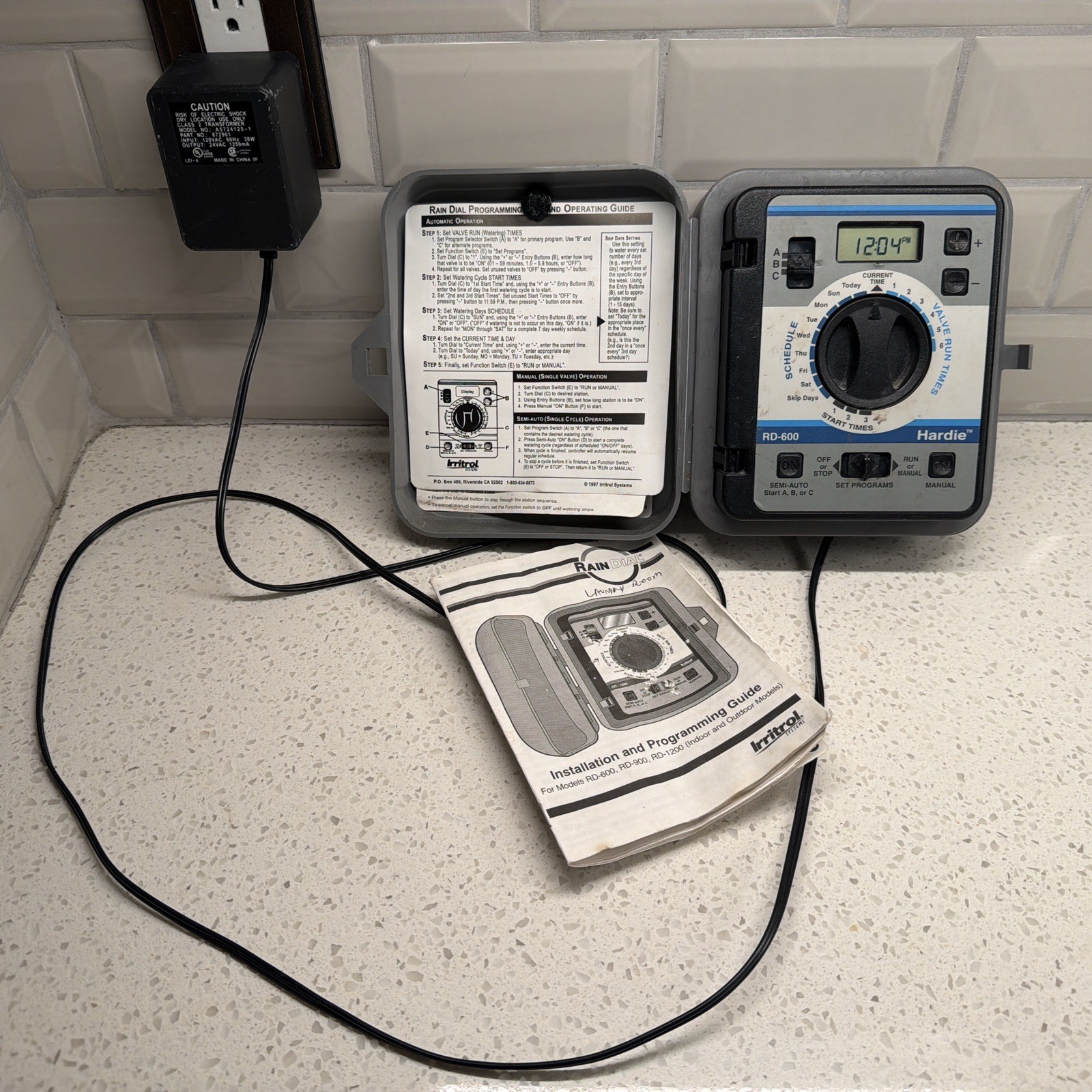 Irritrol/Hardie Rain Dial RD-600 Module w/Power Cord. Works Intermittently