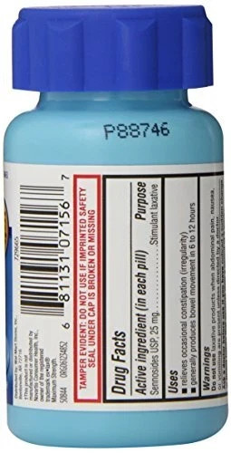 2 Pack - Equate Maximum Strength Laxative Sennosides Laxative 25mg 90ct - 08/26