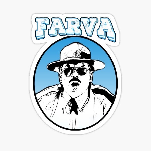 Super Troopers, Farva, Vinyl Die Cut Sticker