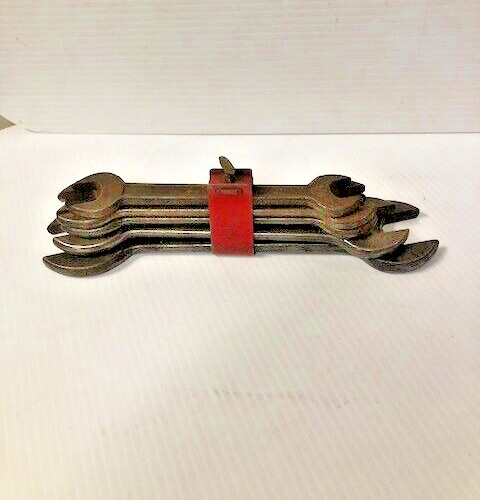 Vintage HY-BAR Bridgeport 5PC  Wrench Set Offset Open End SAE / Metric USA,NICE!