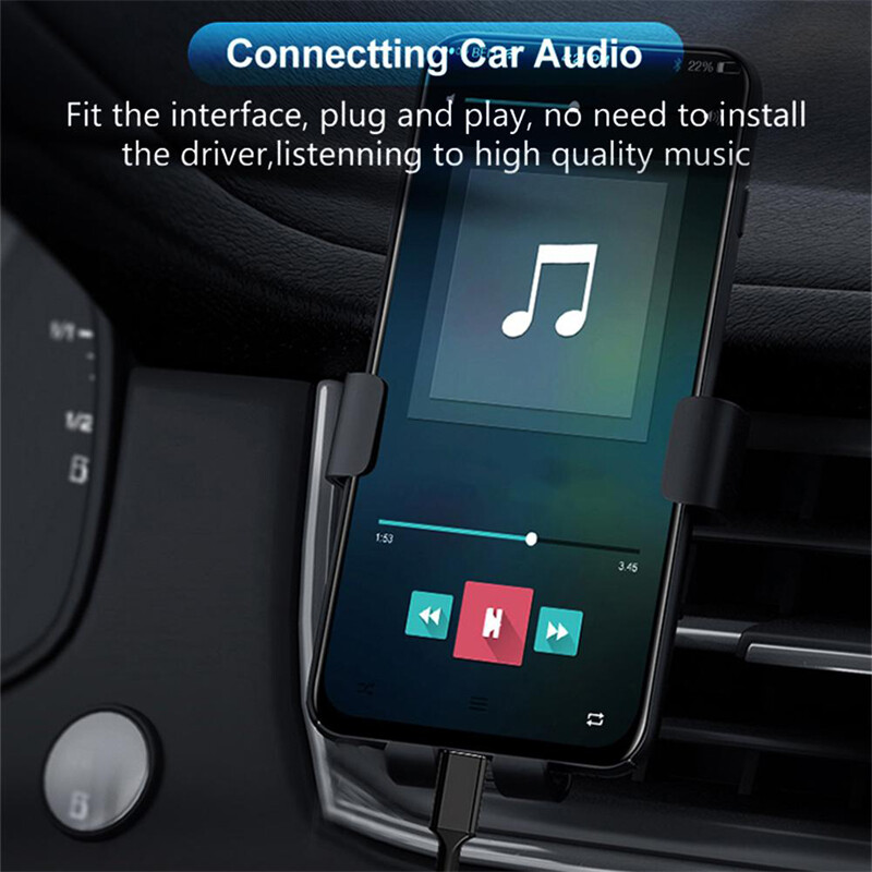 2 PCS For IPhone 15 Pro Max 15 Plus 8 Pin to 3.5mm AUX Audio Car Adapter Cord