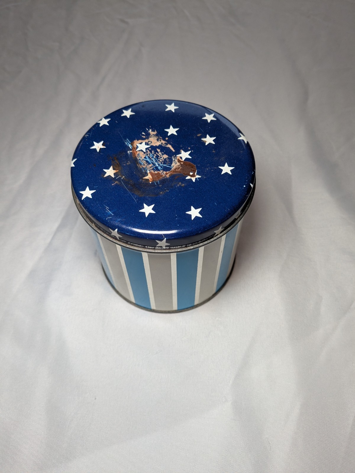 Vintage Microscope Slides (No Microscope) In A Metal Tin