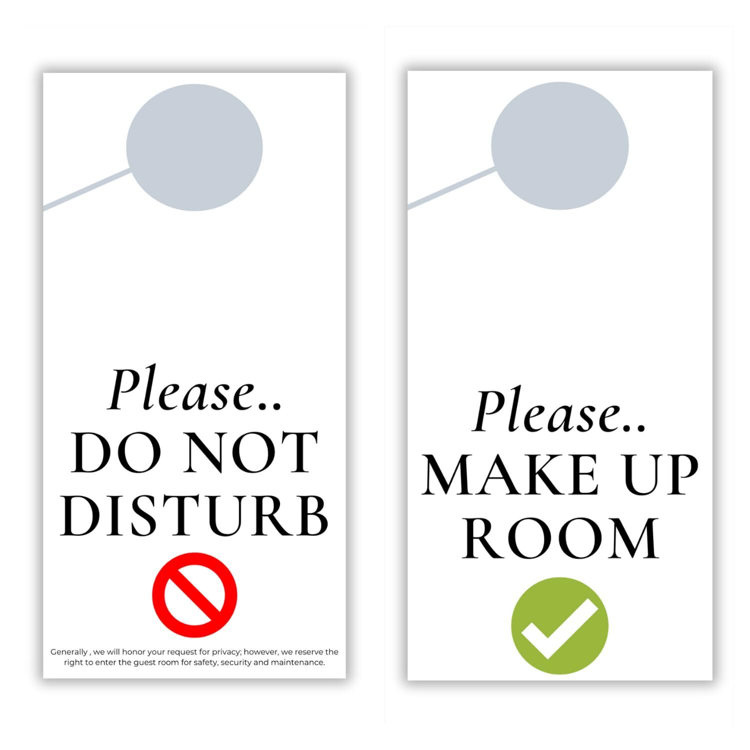 Hotel DND Do Not Disturb sign hanger for door Sold in bulk Pack of 100 DND ha...