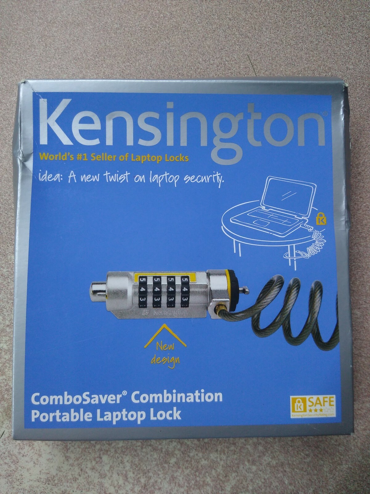 NEW Kensington Portable ComboSaver Combination Laptop Lock Set
