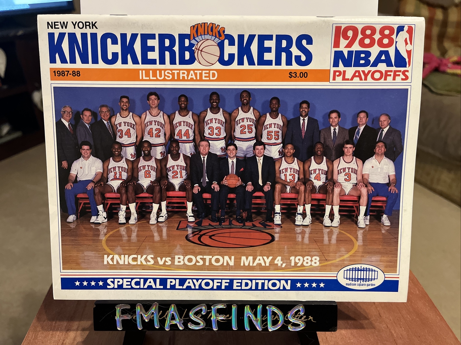 X1 1988 CELTICS KNICKS NBA Playoff Program Basketball