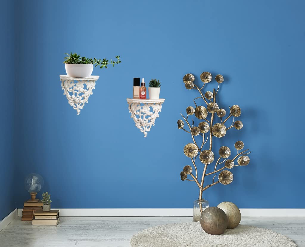 Small Victorian Decorative Floating Shelves, Wall Mounted Decor Shelves, Clas...