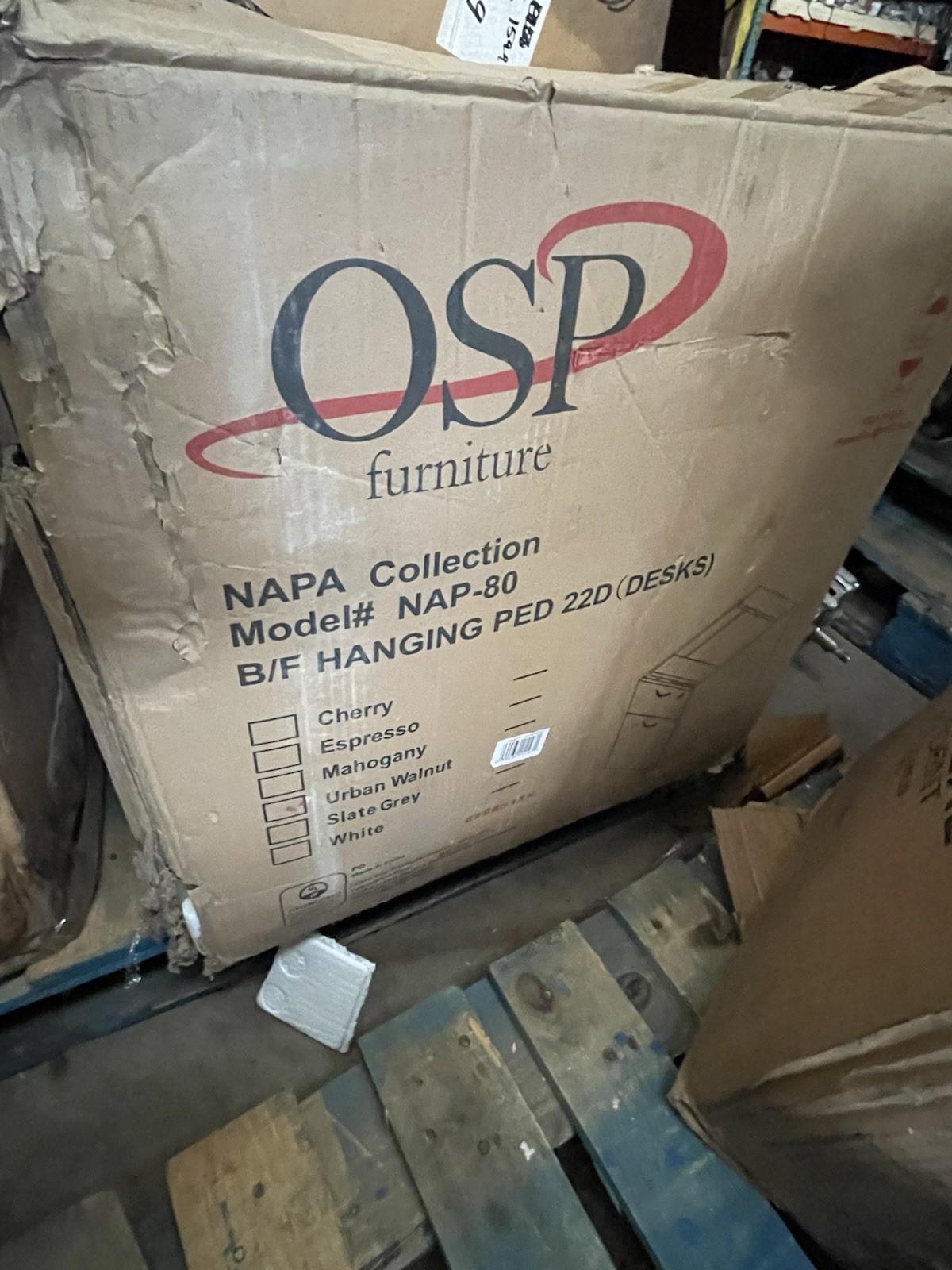 BRAND NEW OSP FURNITURE NAPA COLLECTION NAP-80 B/F HANGING PED 22D (DESKS)