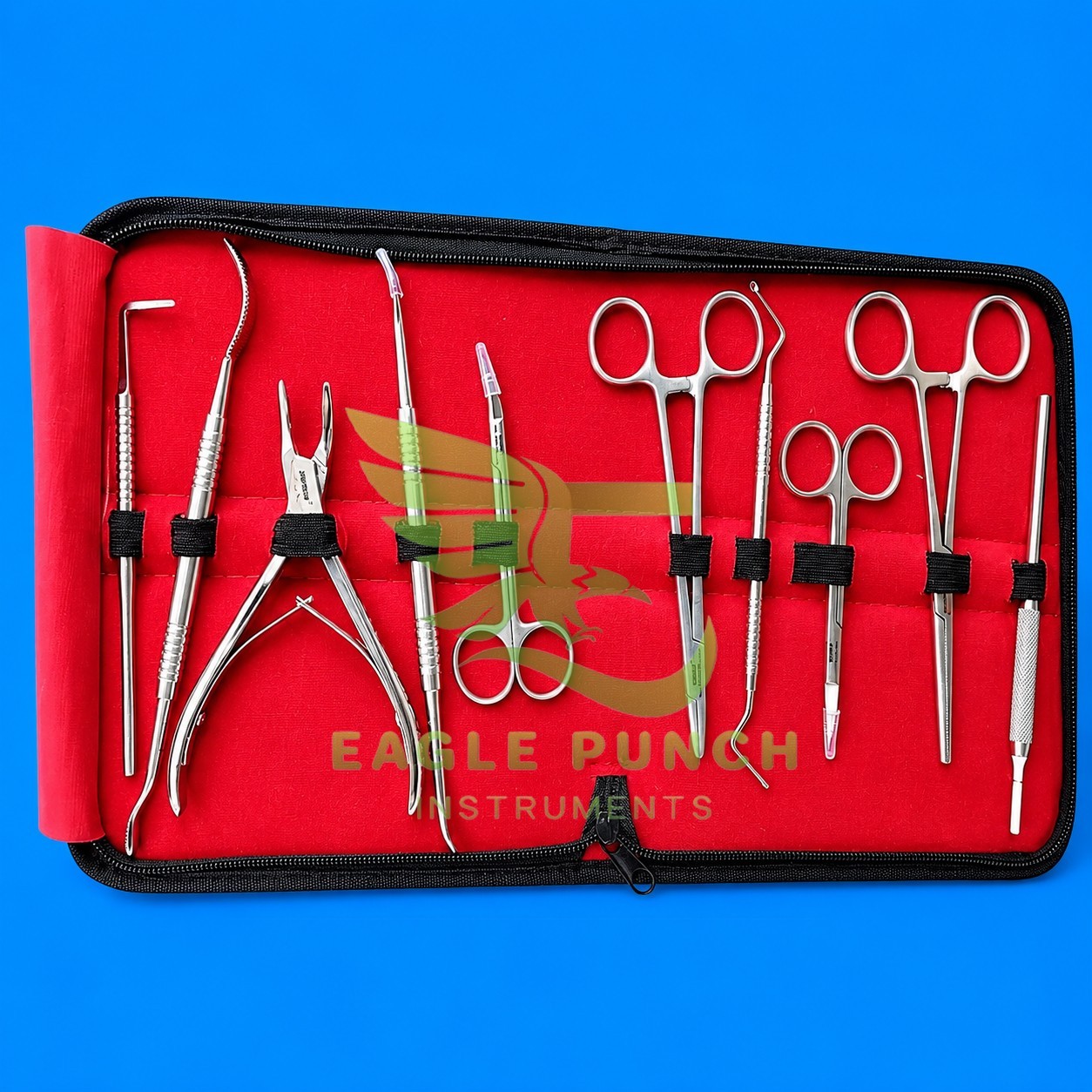 8-Piece Professional Body Piercing Tool Kit