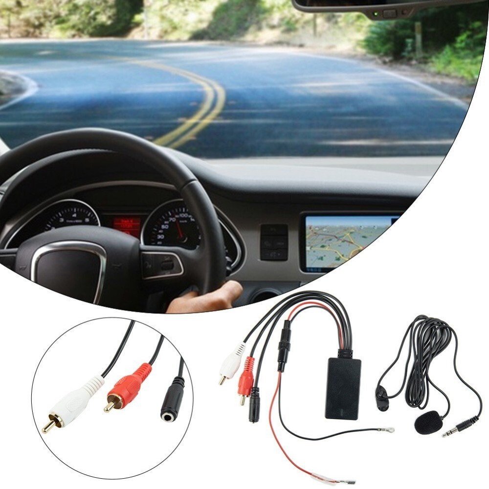 2RCA Connector Music AUX-Black Car SUV Radio Stereo Audio Cable Adapter