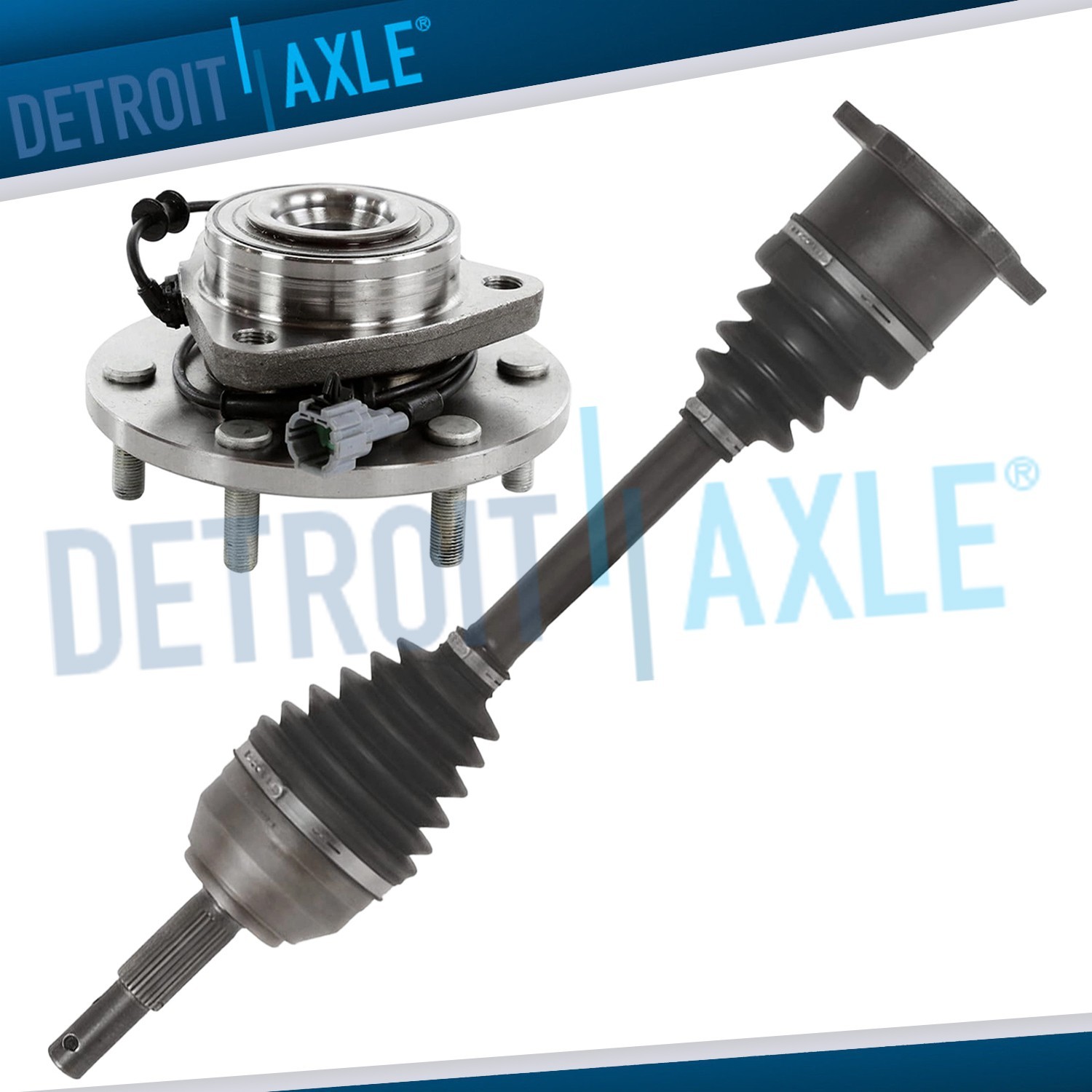 4WD Front CV Axle Shaft Wheel Bearing Hub for Nissan Armada Titan Infiniti QX56