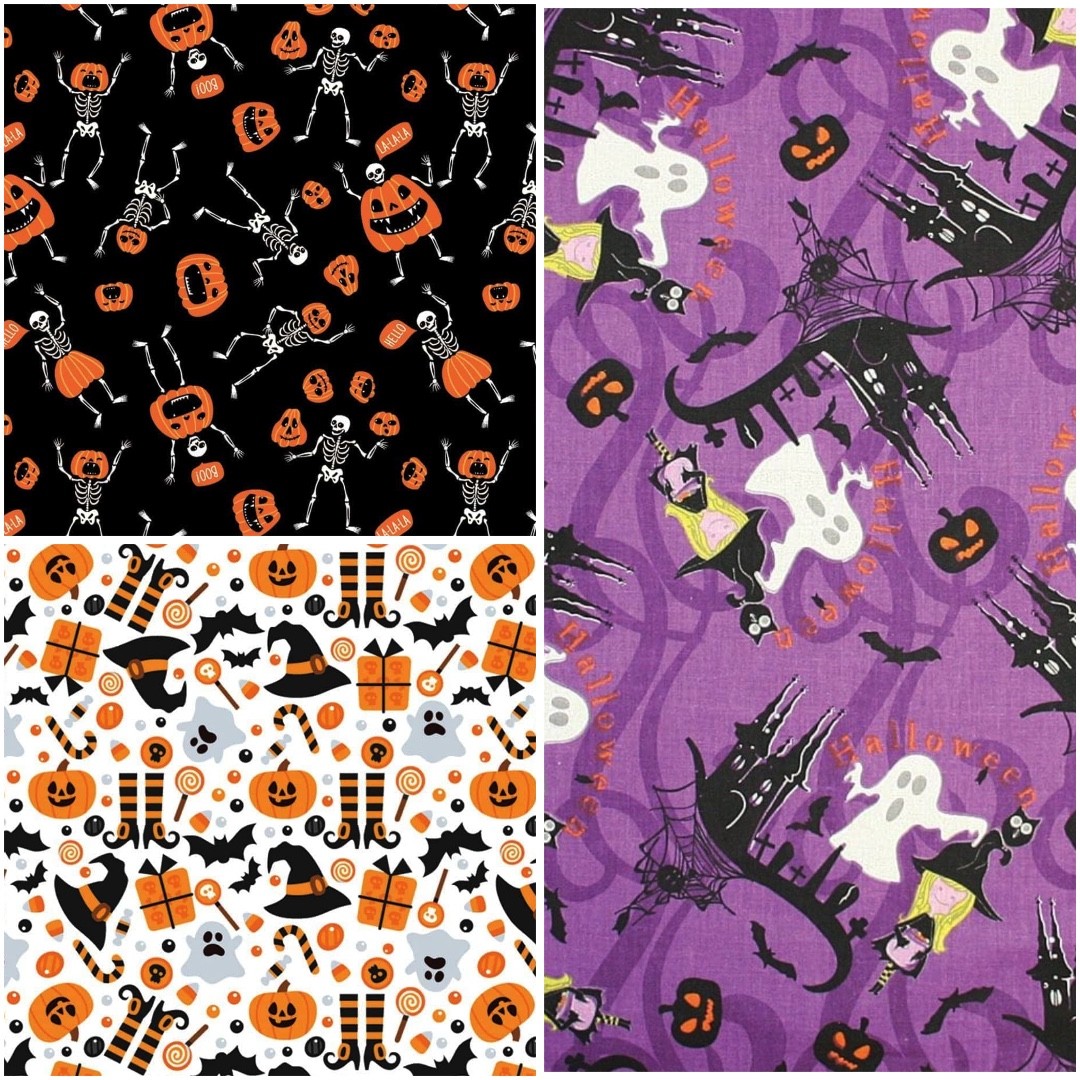 Halloween Bandanna Bundle Made in USA Pack of 3