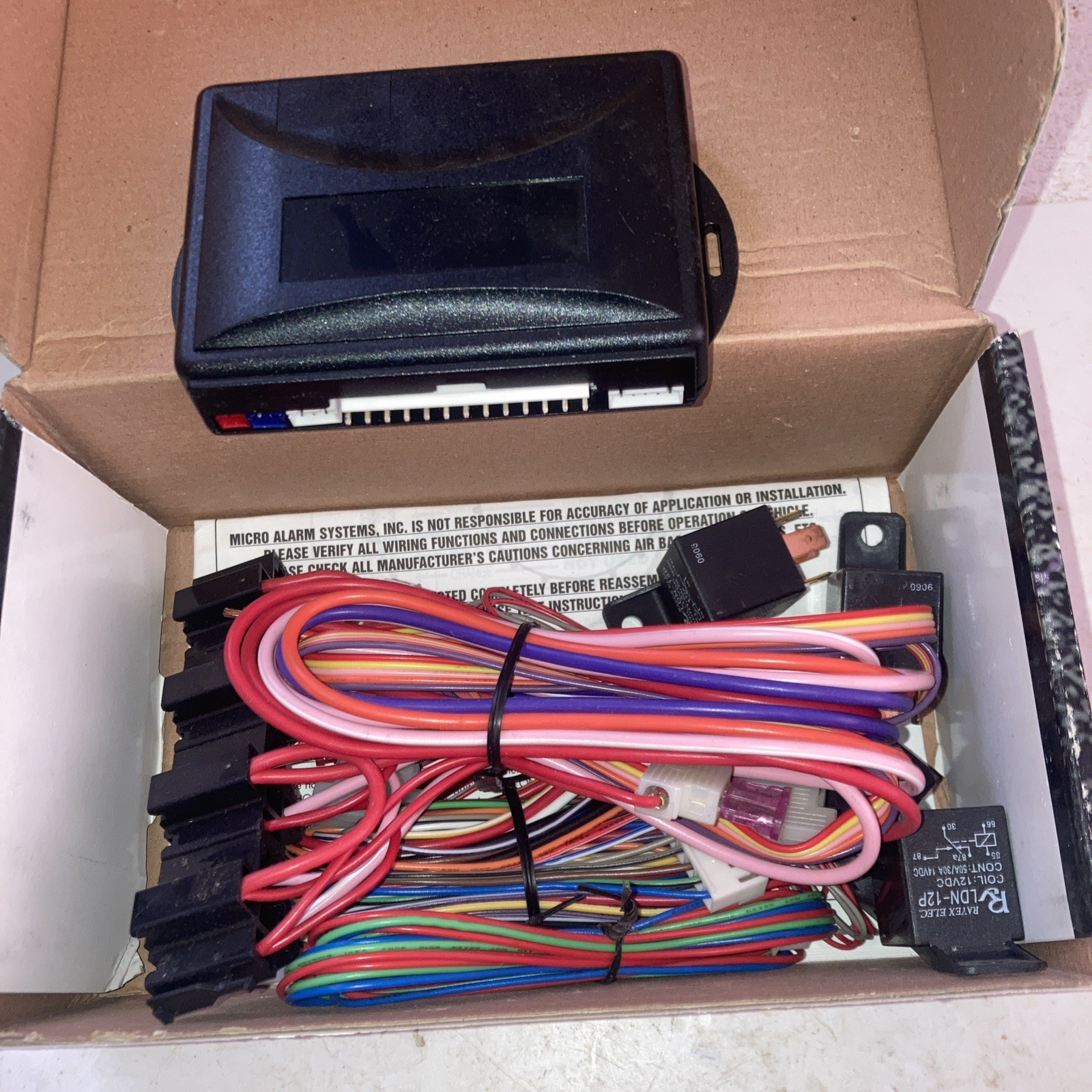 MICRO STARTNR2 Vehicle Starter System. Box 109