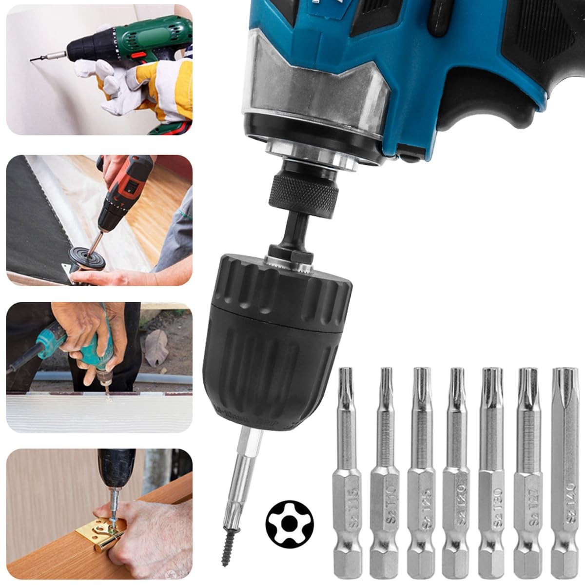 14Pcs 5 Point Torx Security Bits Magnetic 5 Point Star Tamper Proof Bit Set 1/4"