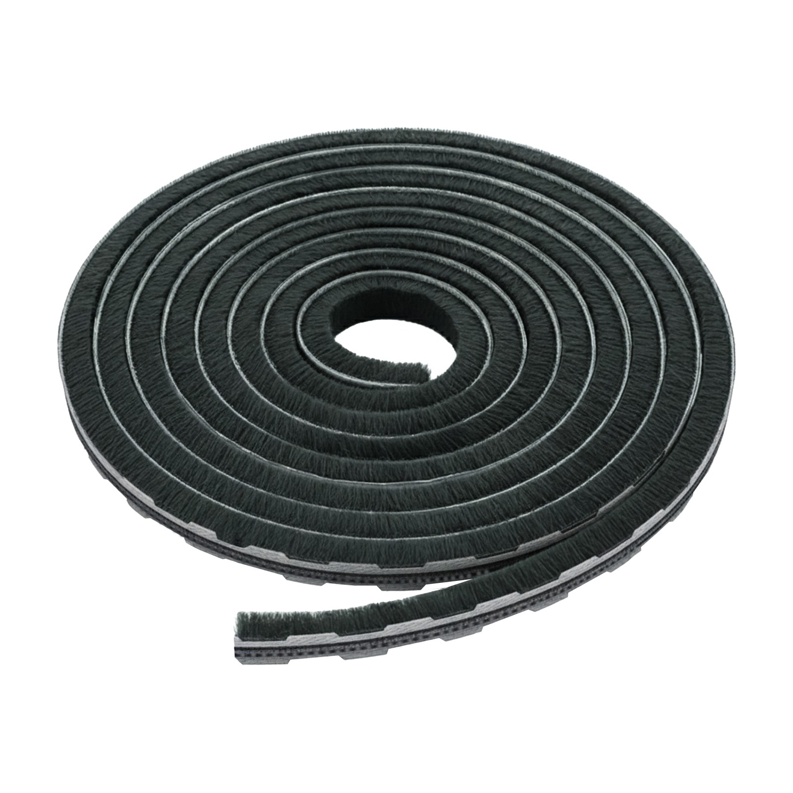 Brixwell Zipper Pile Weatherstrip, Gray, 0.200" Pile Height, 100' L, Seal Strip