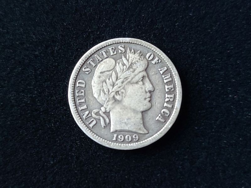 1909 Barber Silver Dime Very Fine 20515