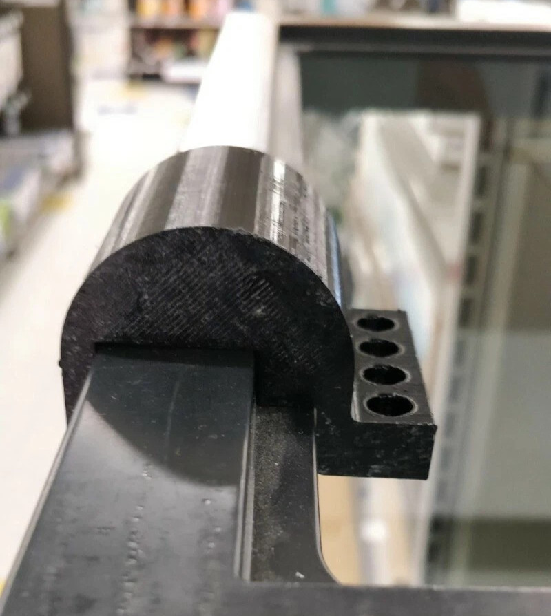 4 Hole Air Dosing Pump Tubing Holder for Aqueon 90G Rimmed Tank - 3D Printed