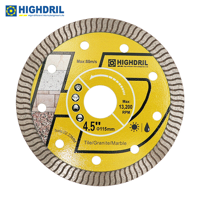 1pc 4.5" Diamond Turbo Saw Blade Cutting Disc for Porcelain Tile Marble Granite