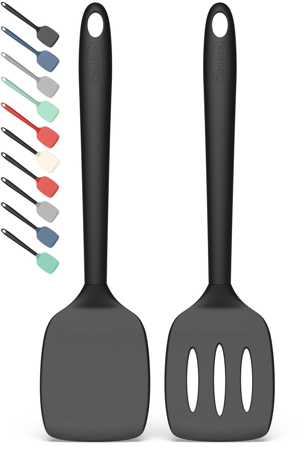 2 Pack Silicone Spatula Set High Heat BPA Free Kitchen Turner Flipping Tools