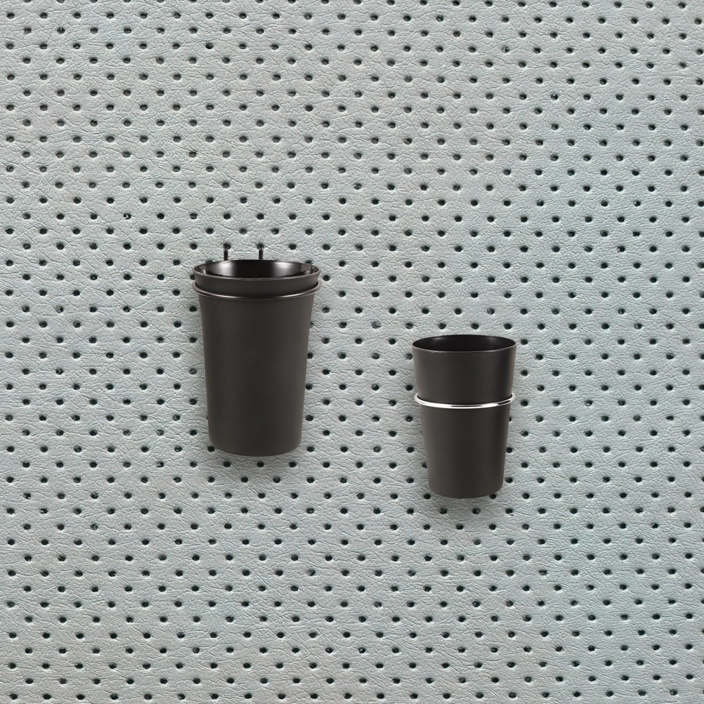 2Pcs Multi-Function Pegboard Cup Holders Black Metal Durable for Home Workshop