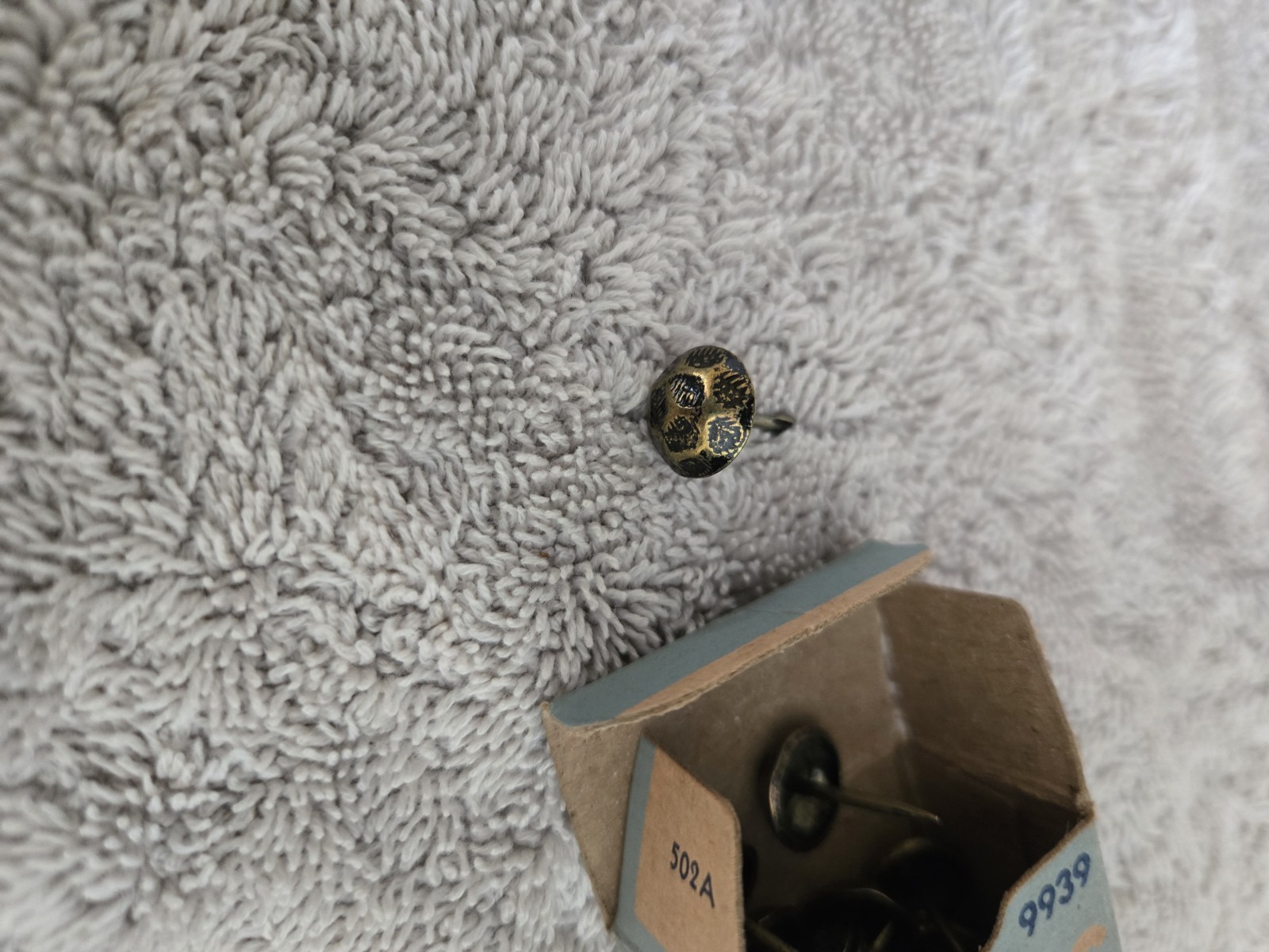 Antique Upholstery Nails In Box