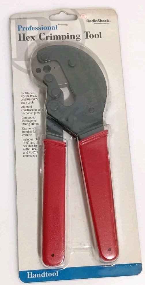 Hex Crimping Hand Tool #278-0238 Radio Shack – Sealed in Original Package