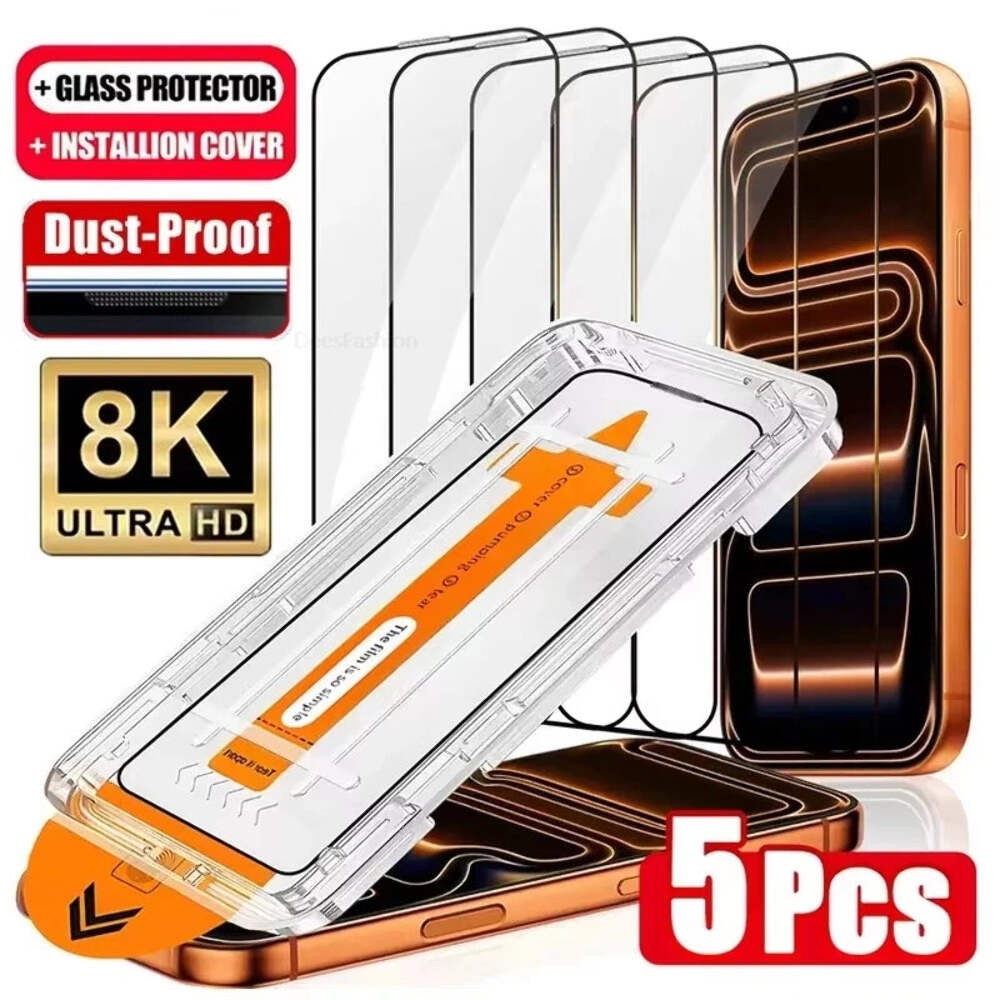 1-5Pcs Ultra HD Dust Free Screen Protector For iPhone 17 16 15 13 11 12 14 Pro M