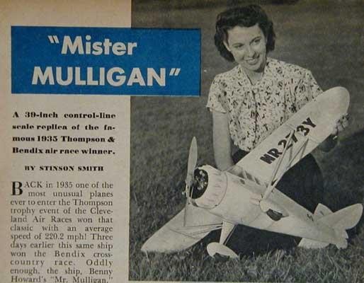 1935 Thompson & Bendix Air Racer Mister Mulligan 1947 HowTo Build PLANS