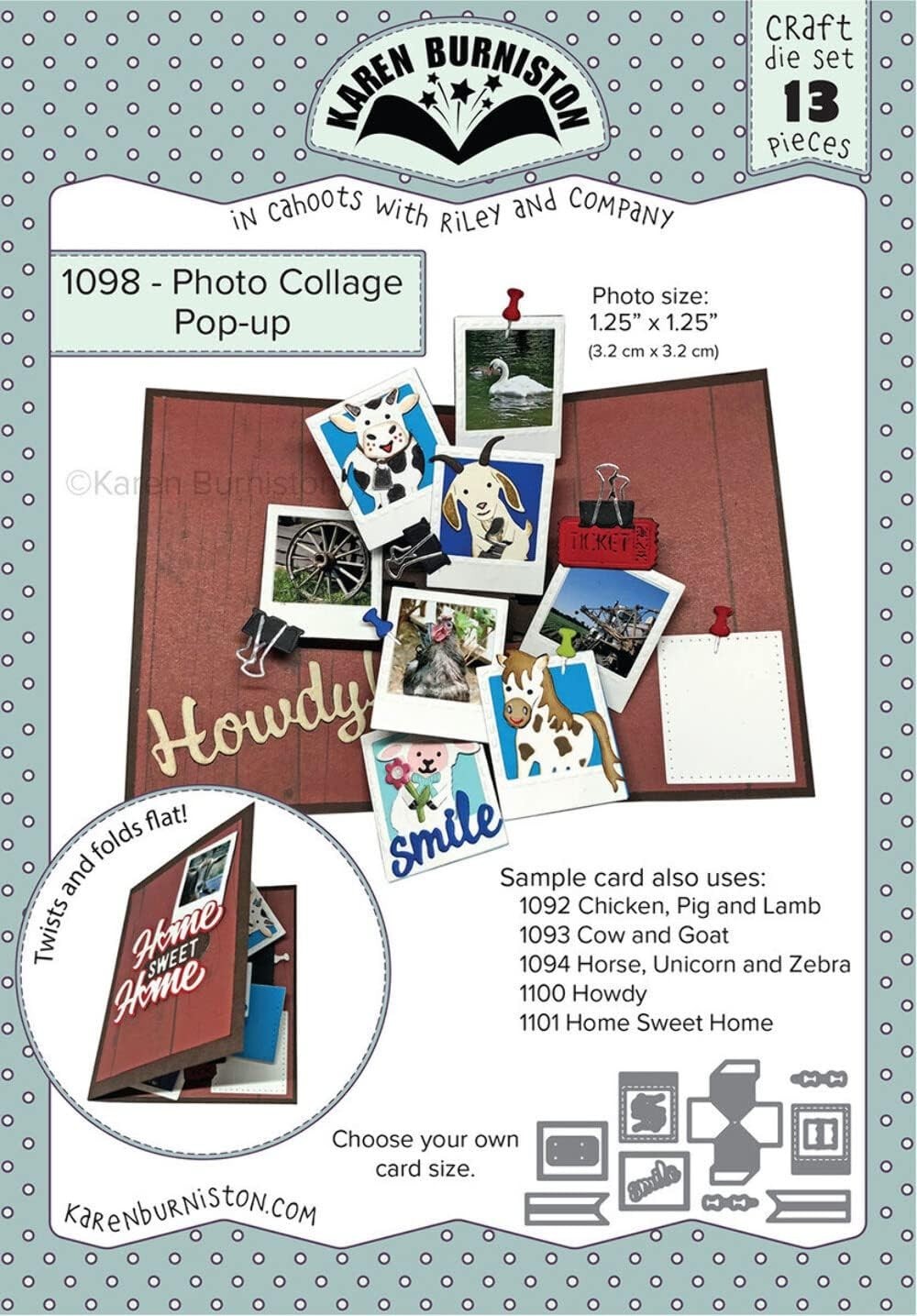 Karen Burniston Craft Dies PHOTO COLLAGE Pop-Up 1098 KB Riley Cardmaking