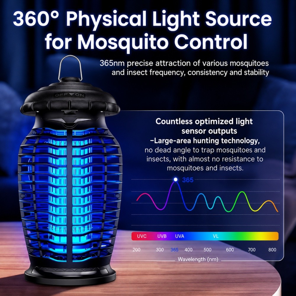 Electronic Bug Zapper Mosquito Killer Fly Trap Lamp Electronic Fly Insect Trap