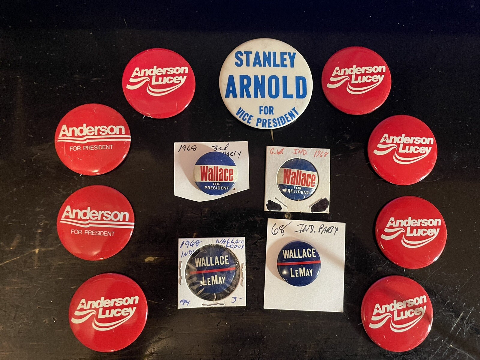 (13) Political Campaign Buttons Pinbacks Lapel Pins - A Nice Deal!