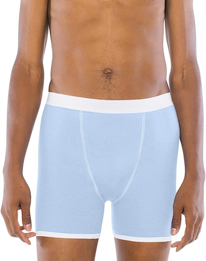 American Apparel Men's Baby Rib Boxer Brief, assreted colors 100% cotton 12 pk