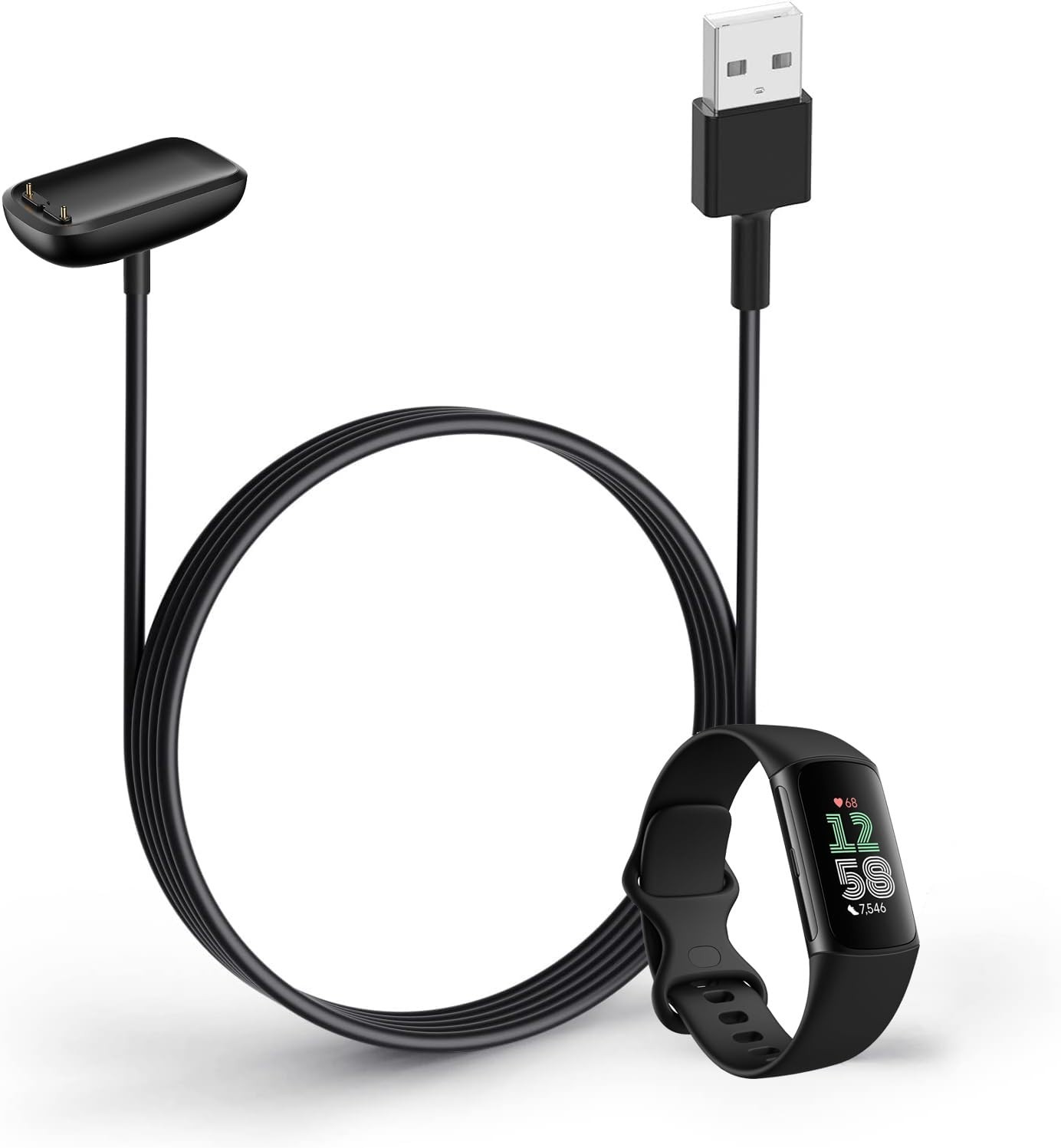 Lightweight 3.3ft Charging Cable for Fitbit Charge 5/6 & Luxe - Durable Design