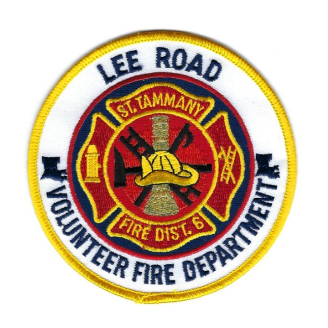 Lee Road Volunteer Fire Dept. ~ St Tammany Fire Dist. 6 LA Louisiana patch NEW!