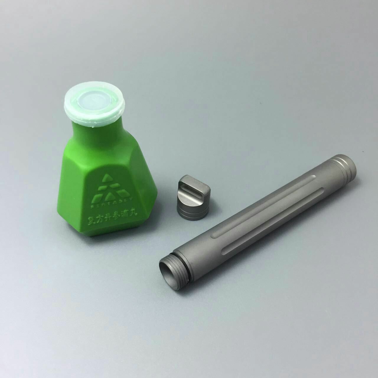 Titanium Waterproof Capsule Pill Box Toothpick Bottle Holder EDC Key Pendant