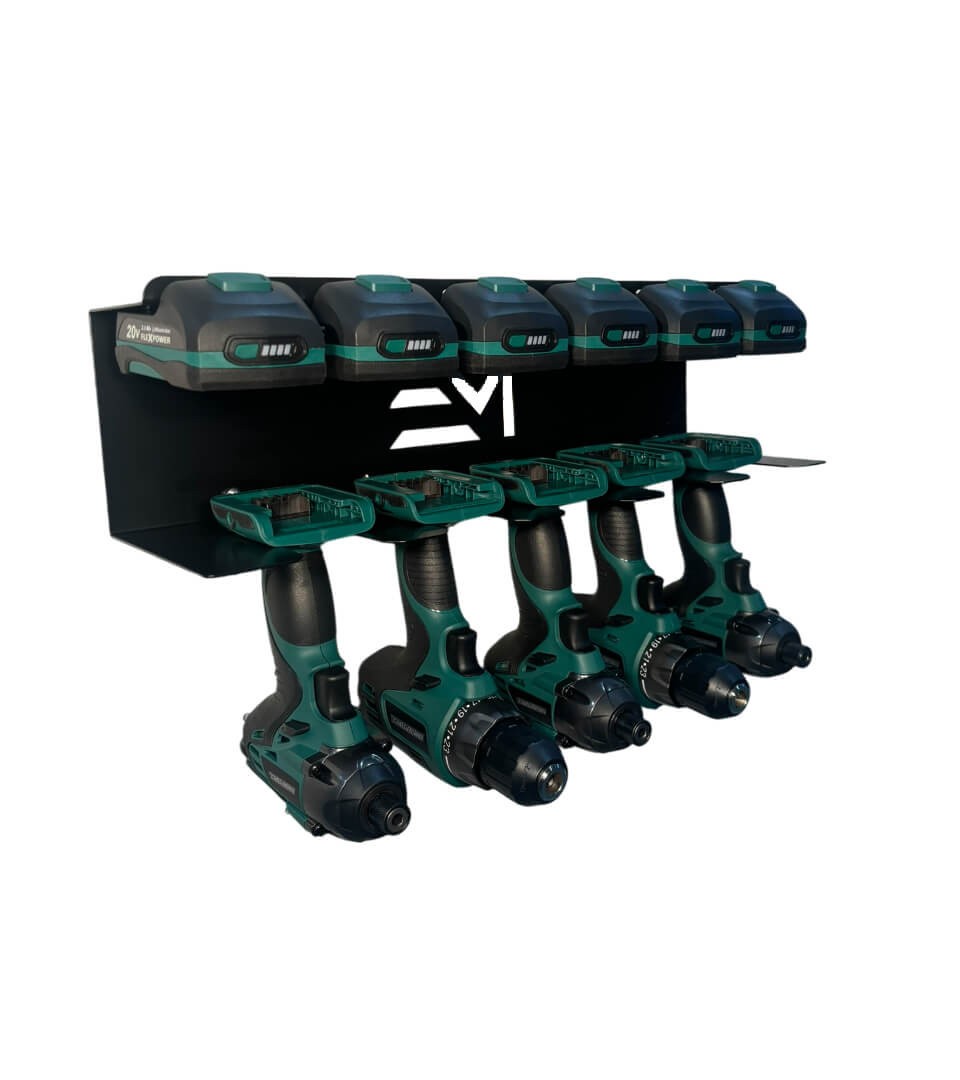 Drill and Battery Shelf compatible with Masterforce 20V