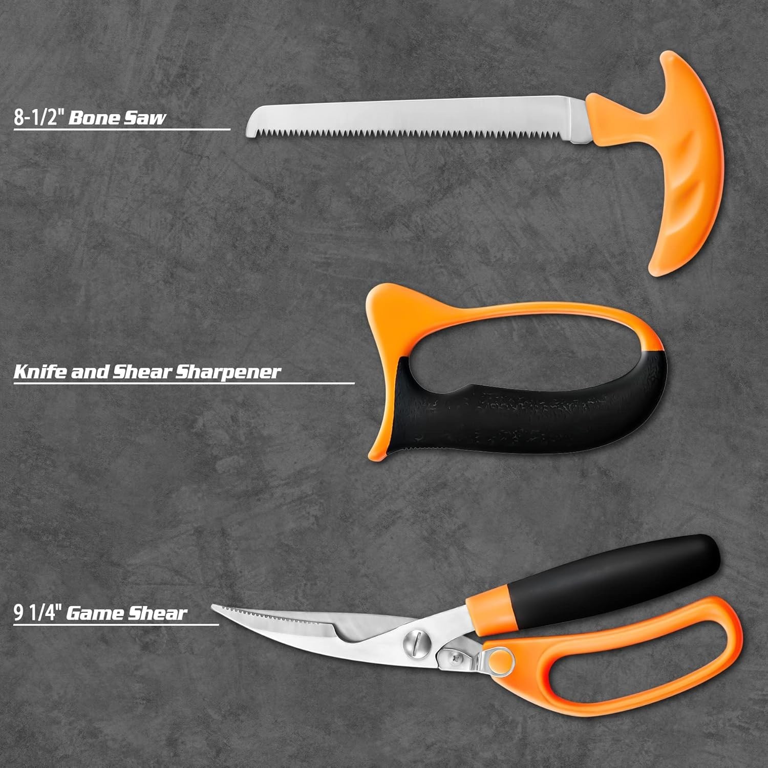 12-Piece Hunting Deer Knife & Field Dressing Game Processor Set