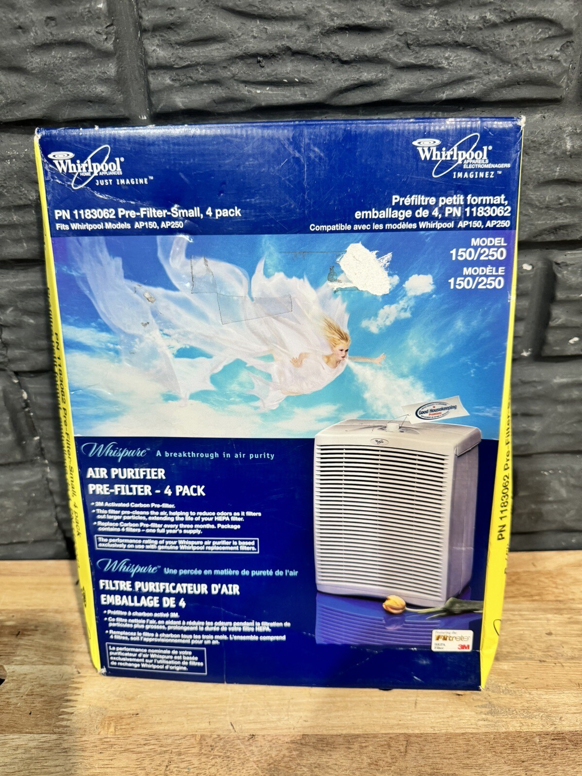 Genuine Whirlpool Carbon Pre-filter - Small (4 pack)1183062 Box Damage
