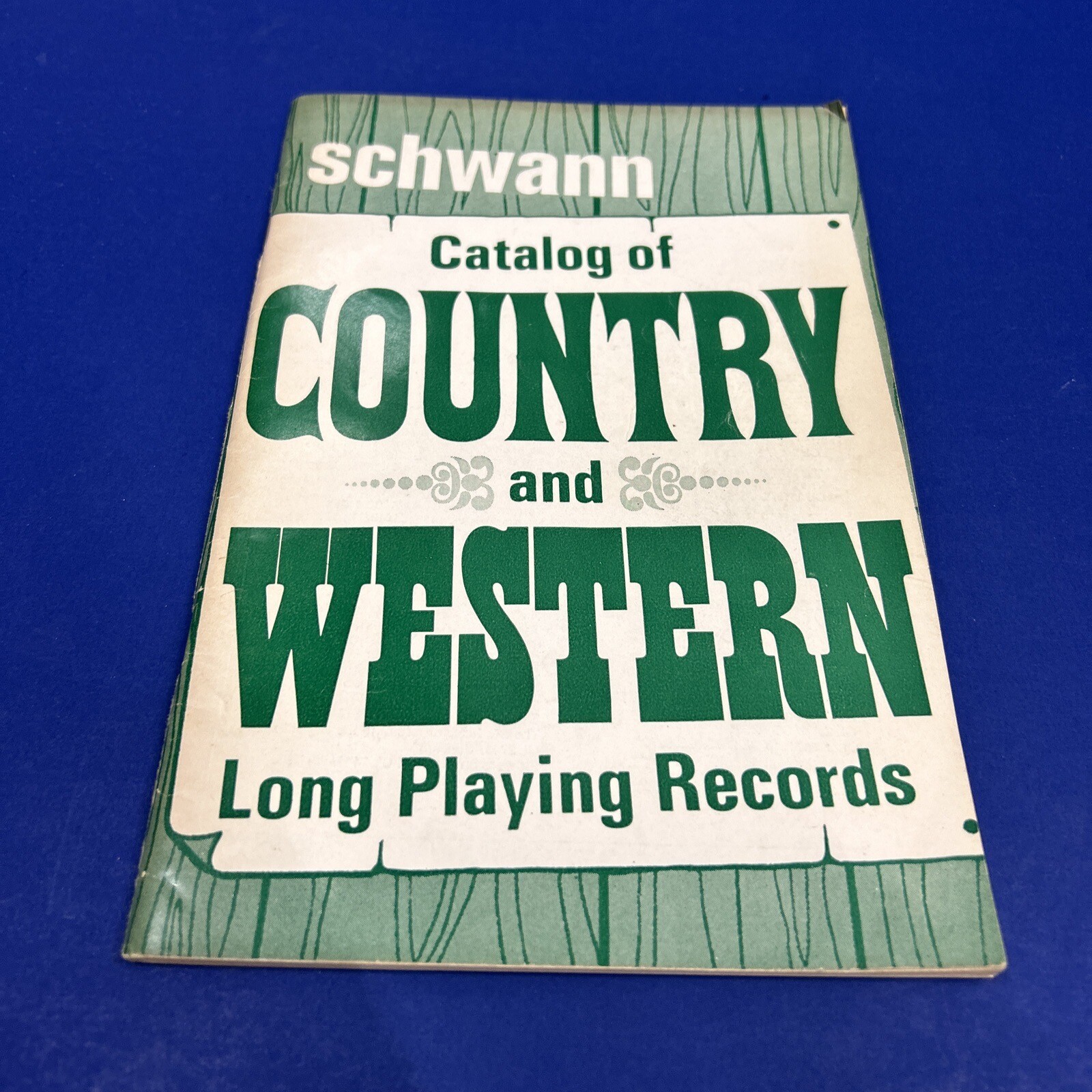 Vintage Schwann Catalog of Country & Western Long Playing Records 1967 Music