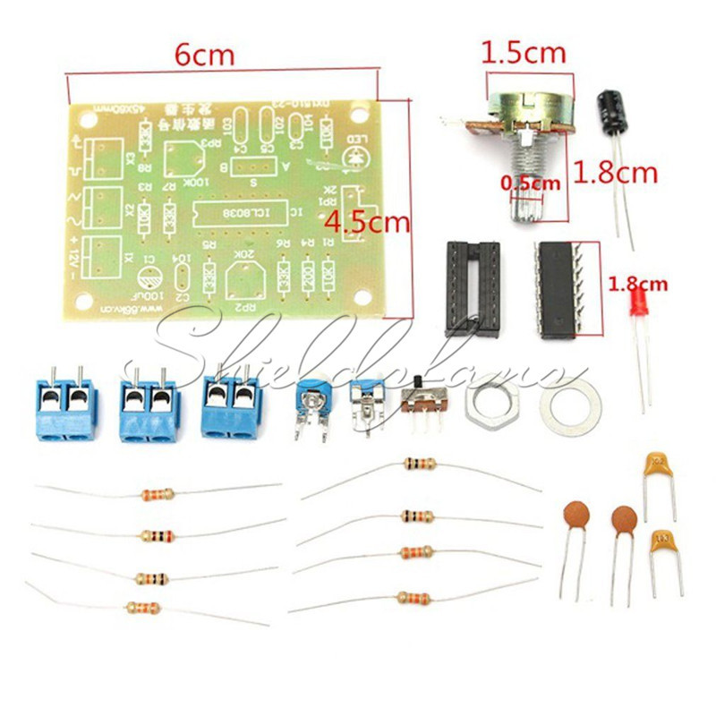 ICL8038 Function Signal Generator Module Sine Square Triangle Wave Output Sets D