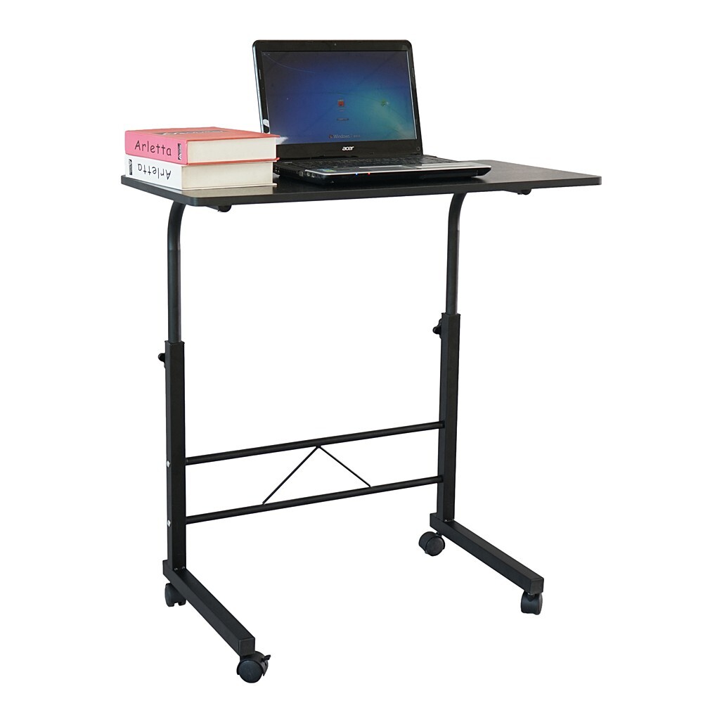 US C Shaped Rolling End Table,Side Table Adjust for Couch Sofa Table Living Room