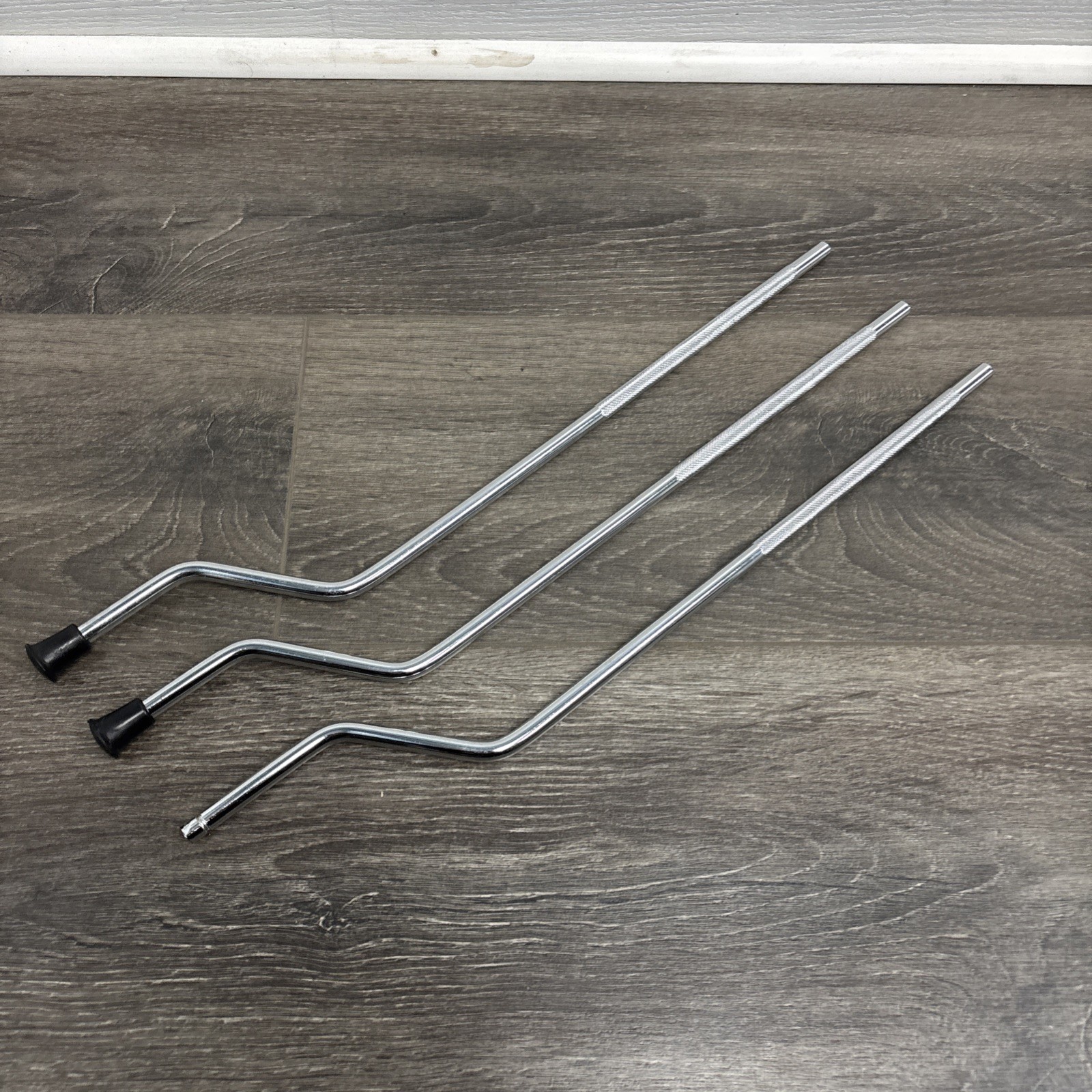 Lot of 3 Pearl Floor Tom Chrome Legs from a Roadshow Drum Set