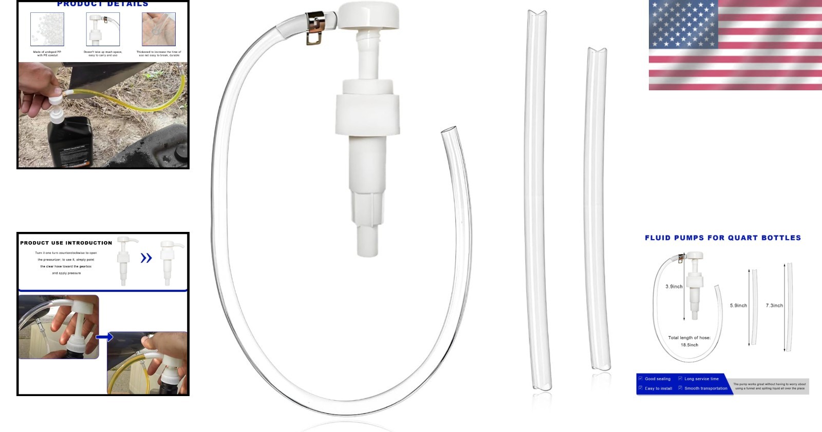 Manual Fluid Transfer Pump - Compact Design with Multiple Tubes for Efficiency