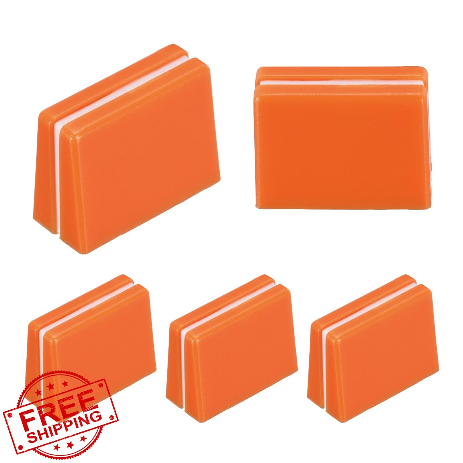 MECCANIXITY 5pk Orange Universal Fader Knobs for DJ Mixer Console