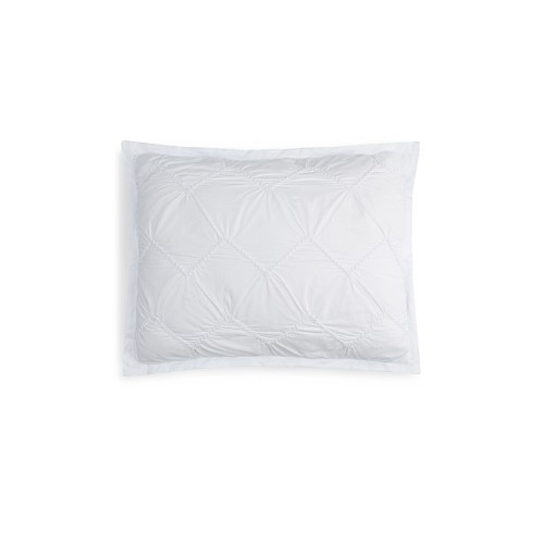 Sky Smock Chevron Textured Cotton KING Pillow Shams Cotton White MSRP $55 SALE