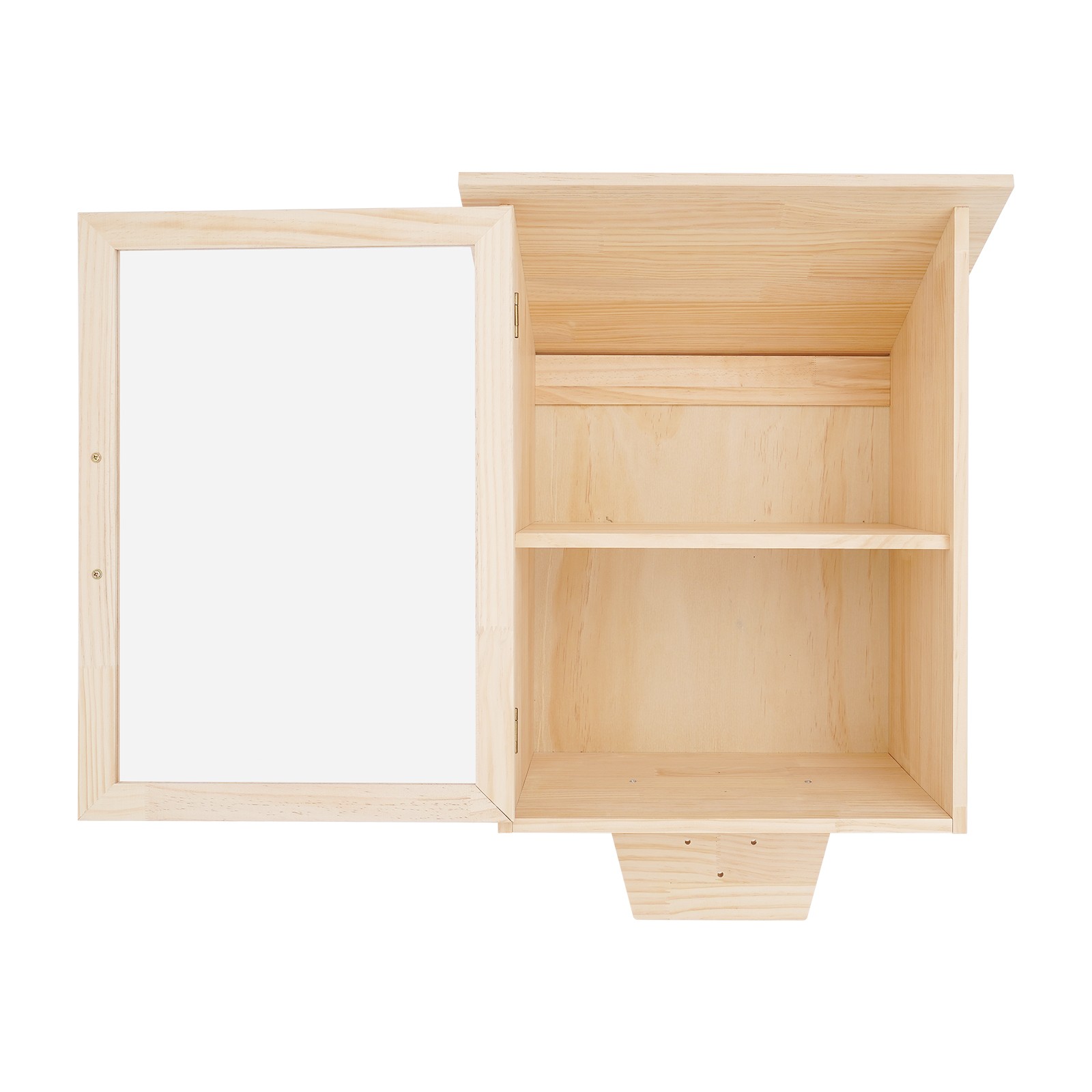 2 Tiers Book Storing Cabinet, Single-Door Wooden Bookcase, Newspapers Cabinet