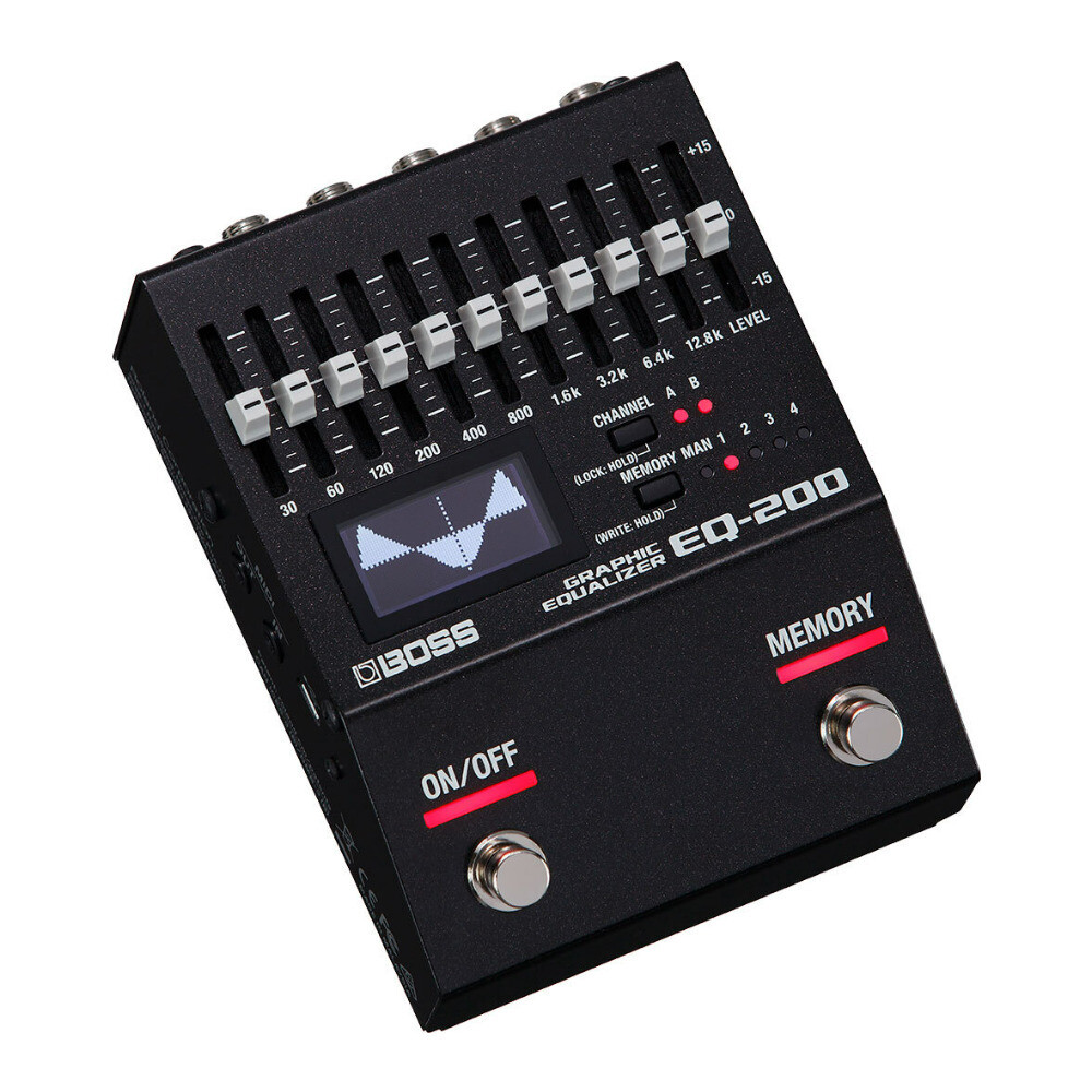 BOSS EQ-200 Dual 10-Band EQs Visual EQ Display Real-Time Control Equalizer Pedal