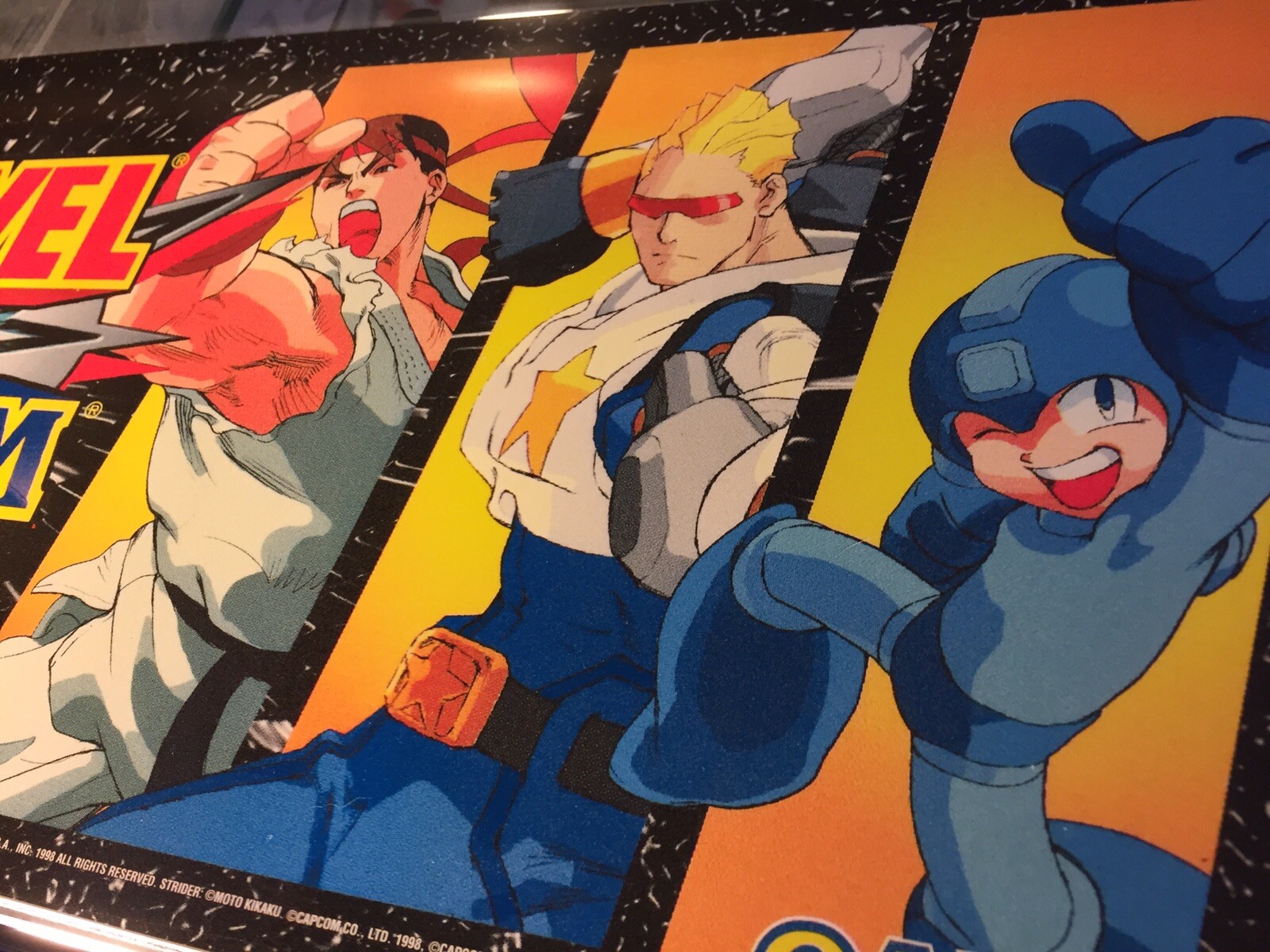 Marvel vs Capcom Arcade Marquee 26"x8" and Moves and Instruction Sticker Sheets