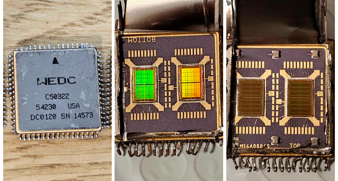 Clean WEDC Unique Collector Ceramic Military Space Memory SRAM IC Gold Science